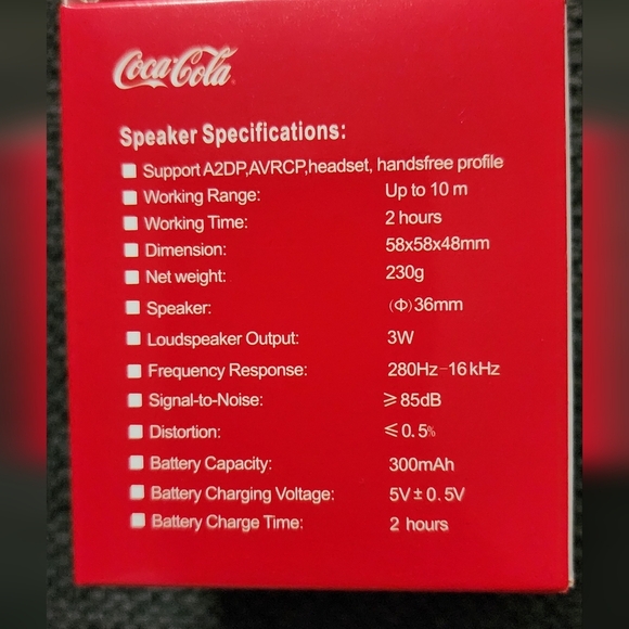 Coca-cola Discontinued MIni Wireless Bluetooth Speaker - Picture 4 of 6